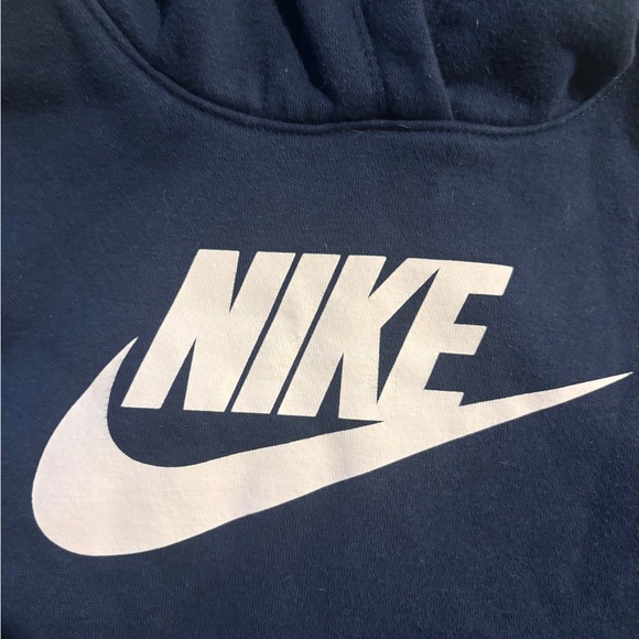 Nike Navy Blue Hoodie girl size small kangaroo pocket - Picture 3 of 7